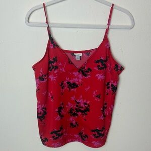 A NEW DAY SILKY RED TANK TOP